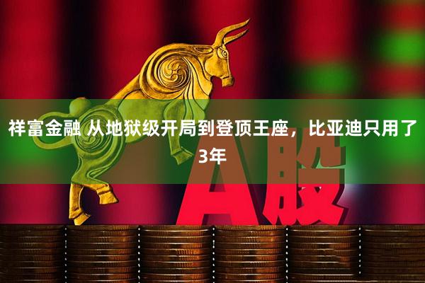 祥富金融 从地狱级开局到登顶王座，比亚迪只用了3年